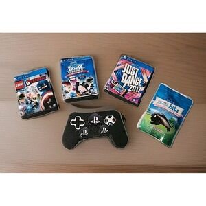 Lot 5 Miniatures Toys PlayStation Controller PS4 Games Lego Avengers, Just Dance